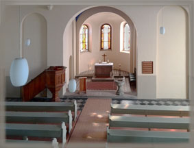 Innenraum der Kirche in Radegast